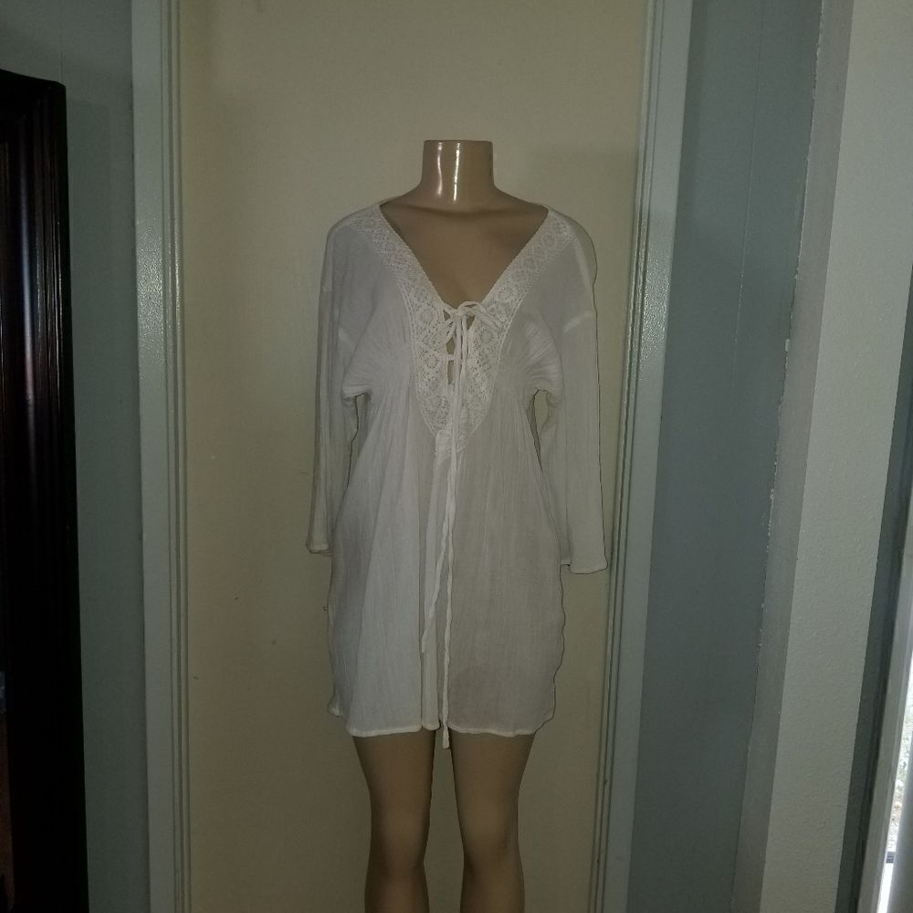 SHORT Dress Swimsuit Cover Up White Revue one size
